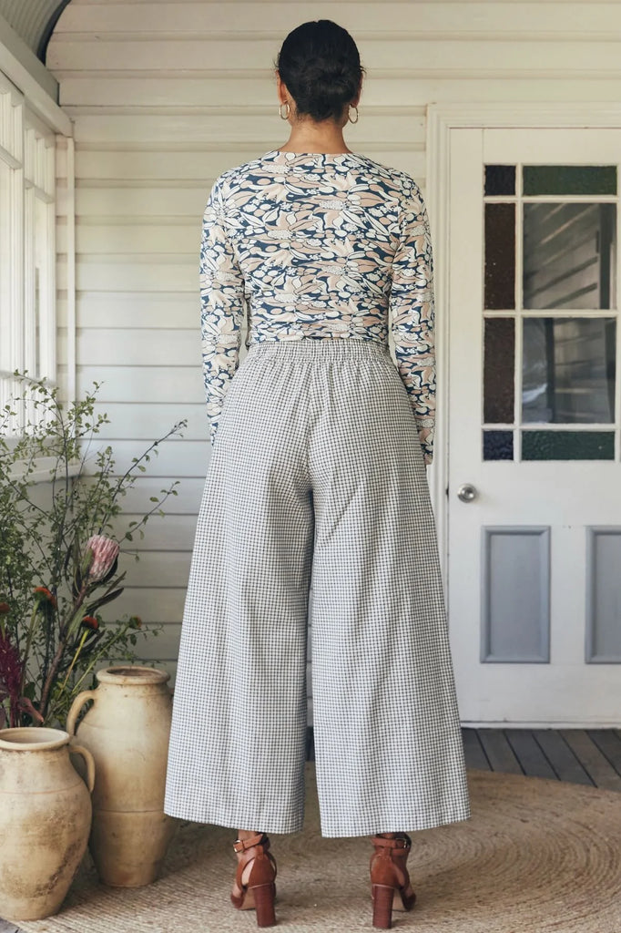 Esti Trouser White Check Bottoms MahaShe
