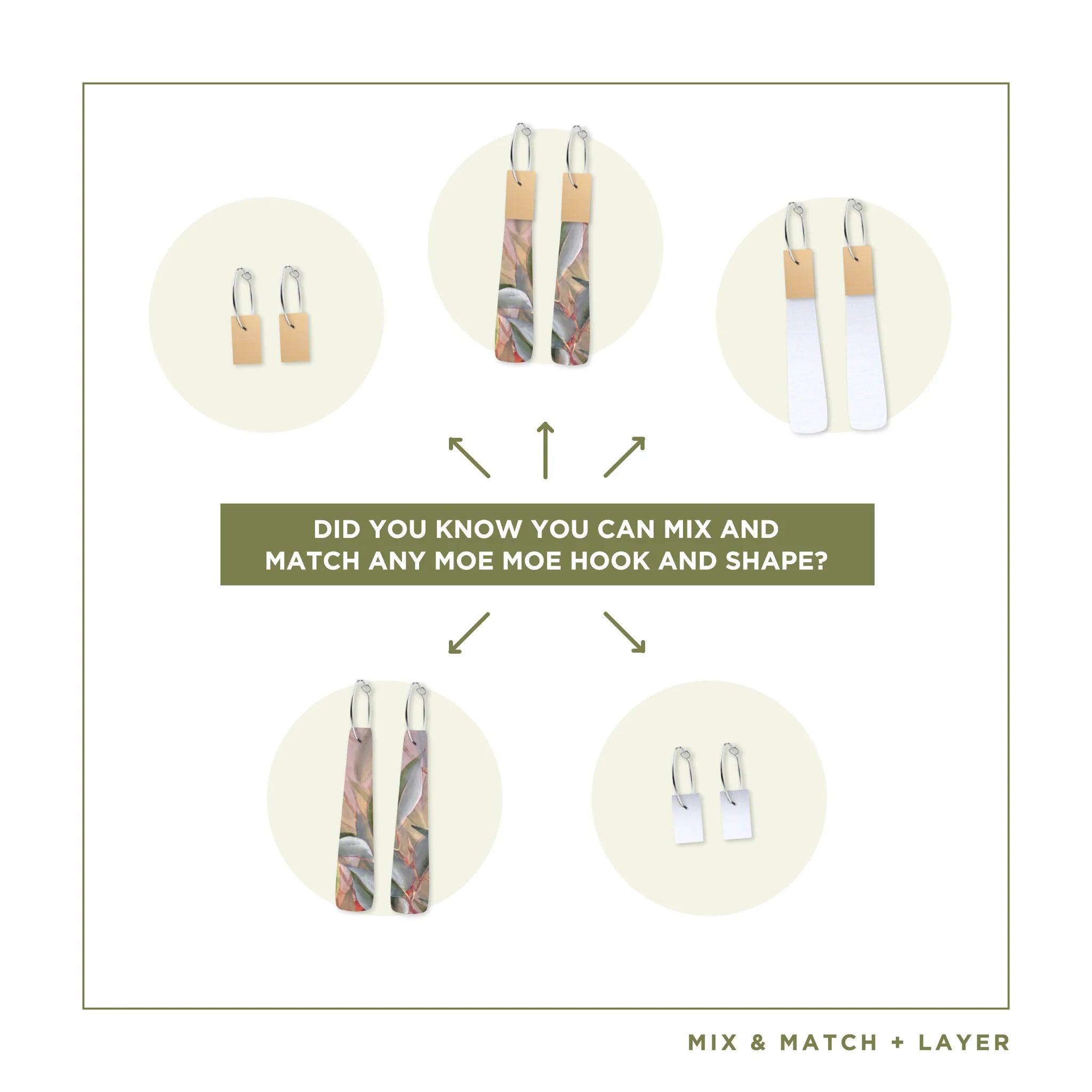 Eucalyptus Ellis Rowan Beacon Hoop Earring Earrings Moe Moe