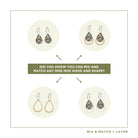 Eucalyptus Ellis Rowan Layered Iconic Outline Drop Earring Earrings Moe Moe