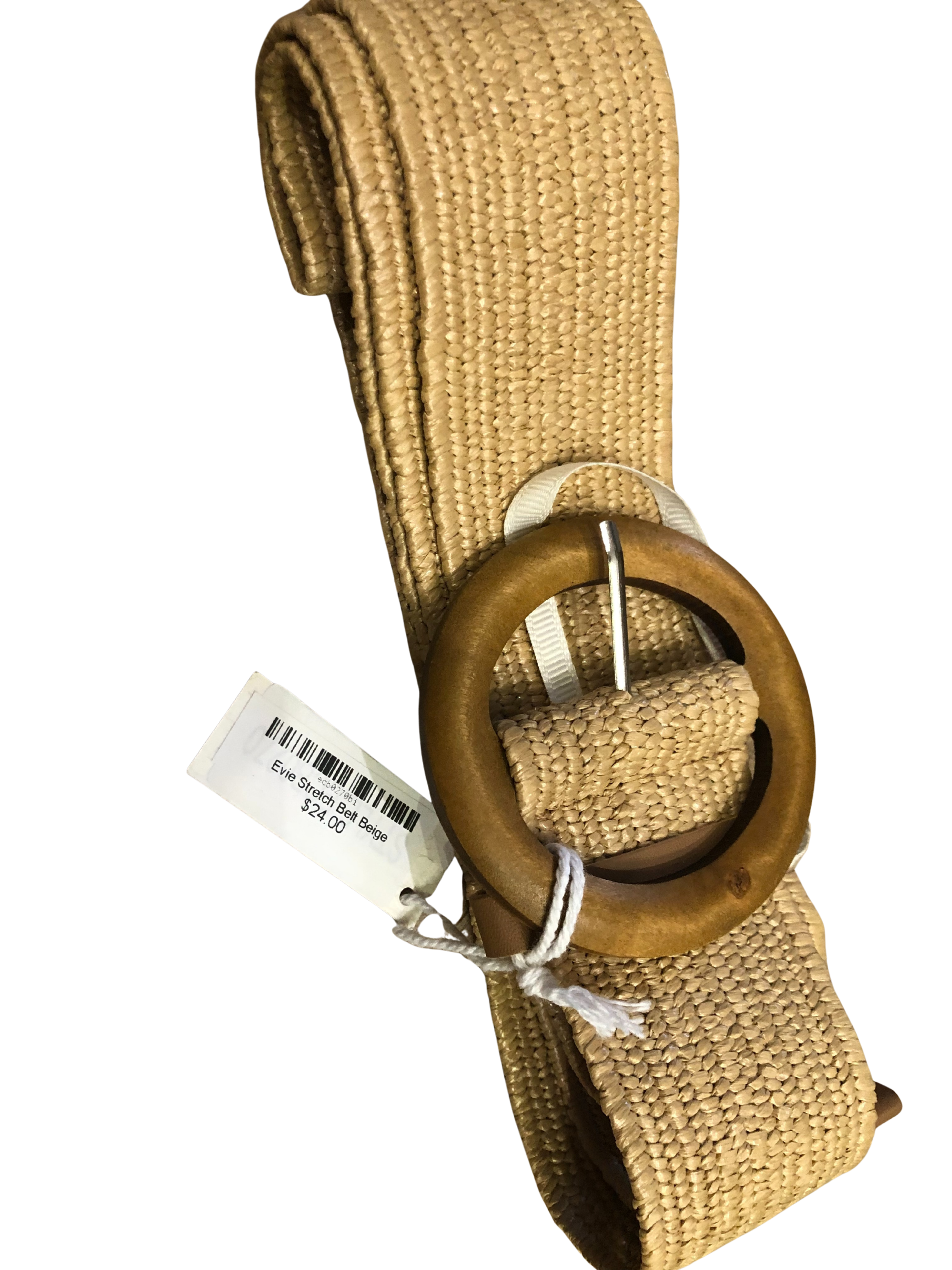 Evie Stretch Belt Beige Belts Evie Clare