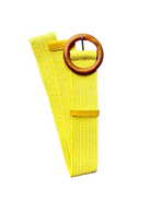 Evie Stretch Belt Light Yellow Belts Evie Clare