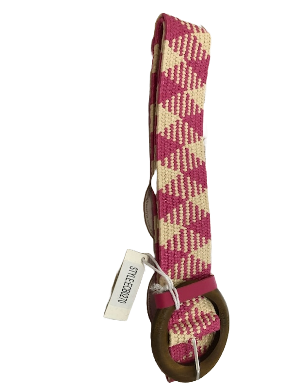 Evie Stretch Belt Striped Pink Belts Evie Clare