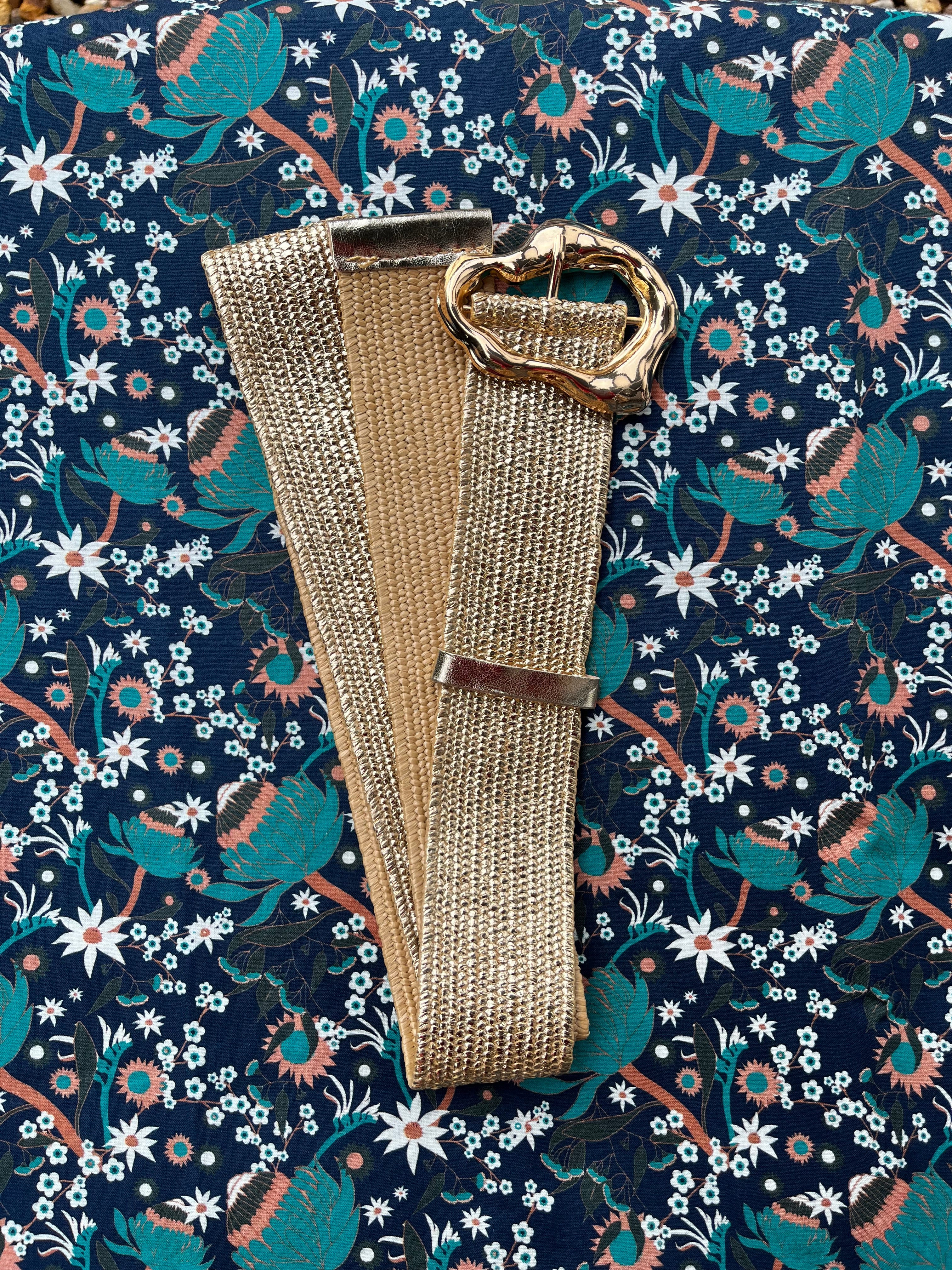 Evie Stretch Belt Buckle Gold Belts Evie Clare