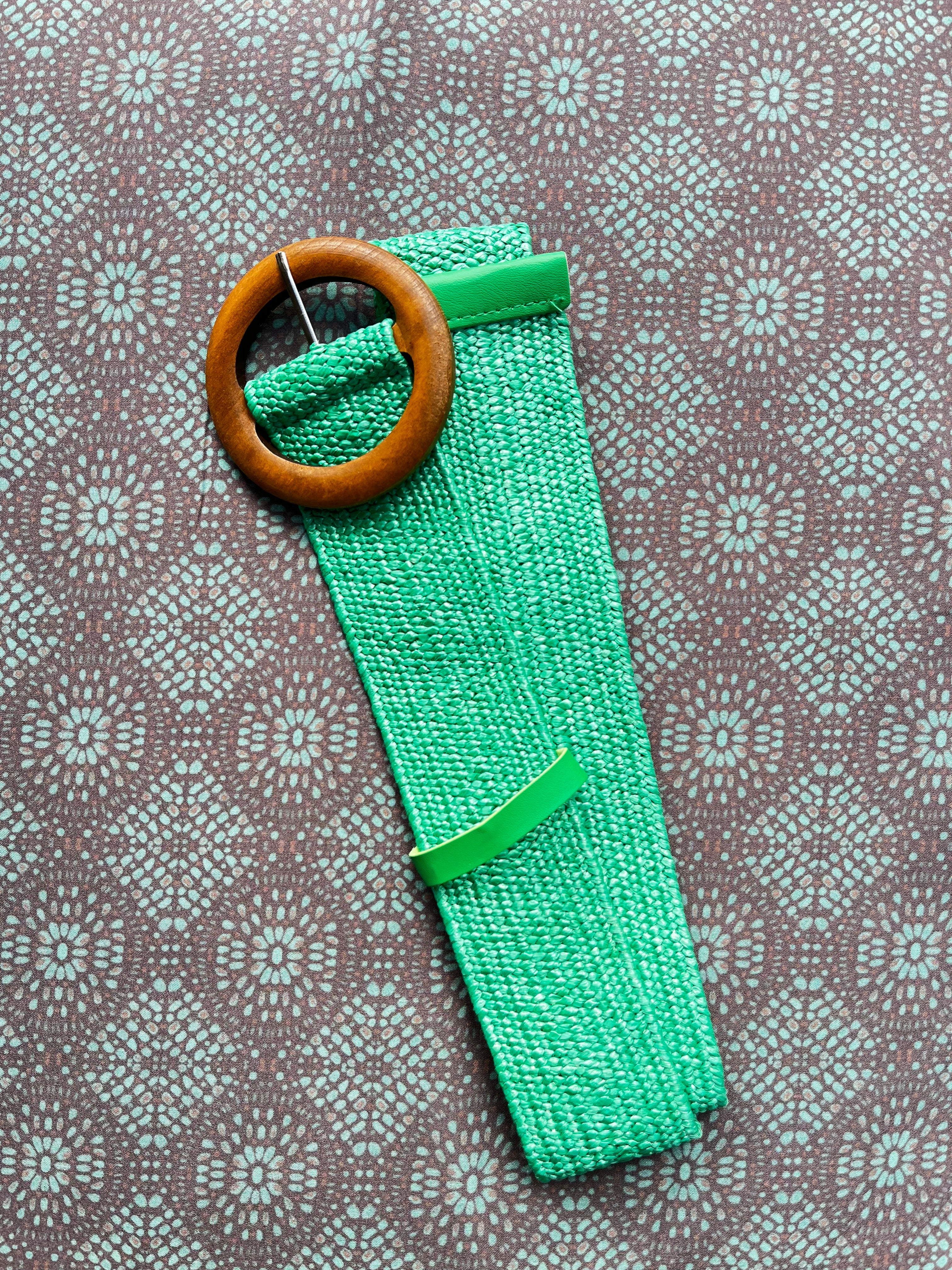 Evie Stretch Belt Green Belts Evie Clare