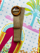 Evie Stretch Belt Khaki Belts Evie Clare