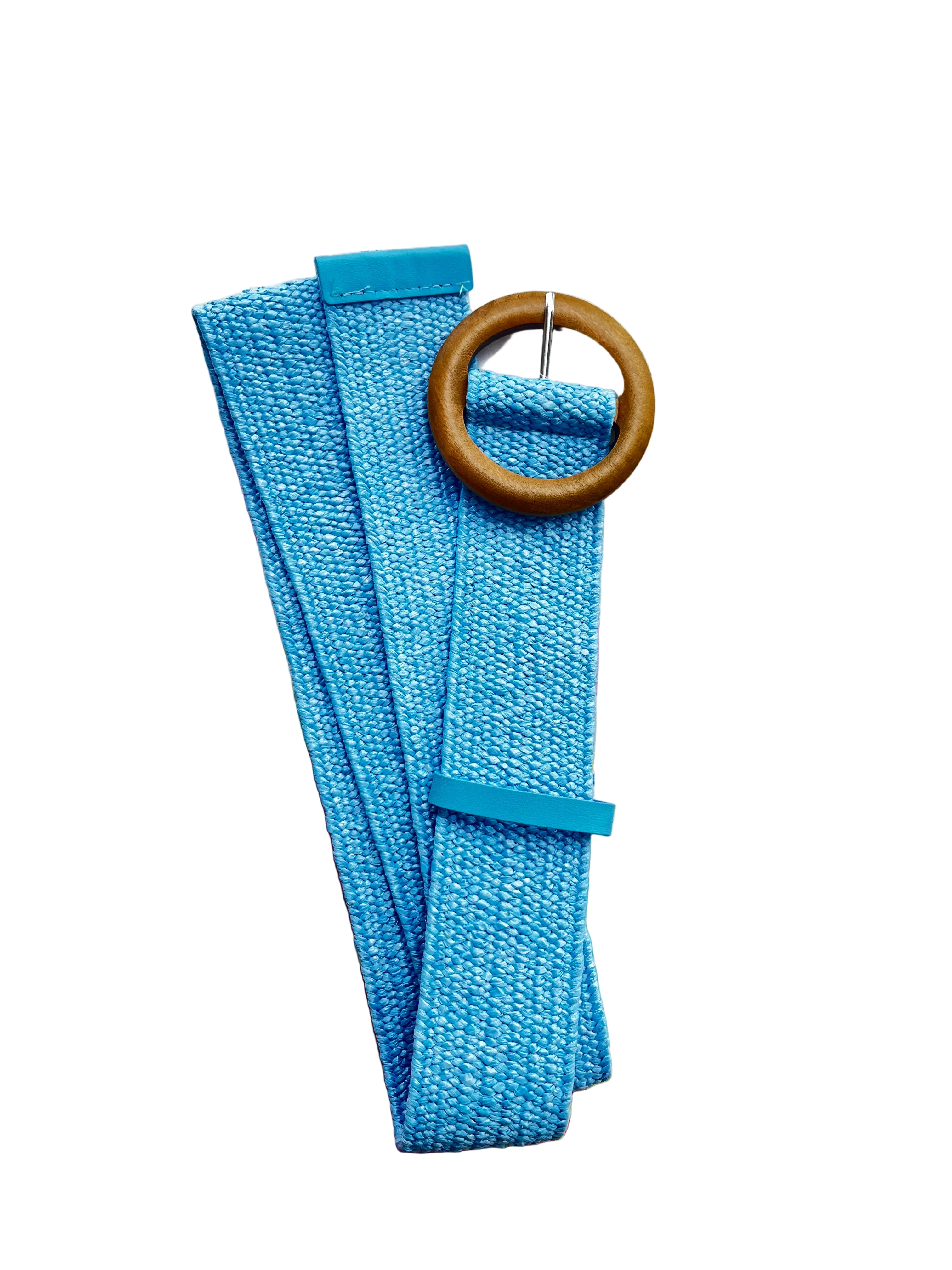 Evie Stretch Belt Light Blue Belts Evie Clare