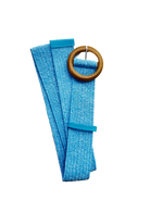 Evie Stretch Belt Light Blue Belts Evie Clare