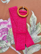 Evie Stretch Belt Pink Belts Evie Clare