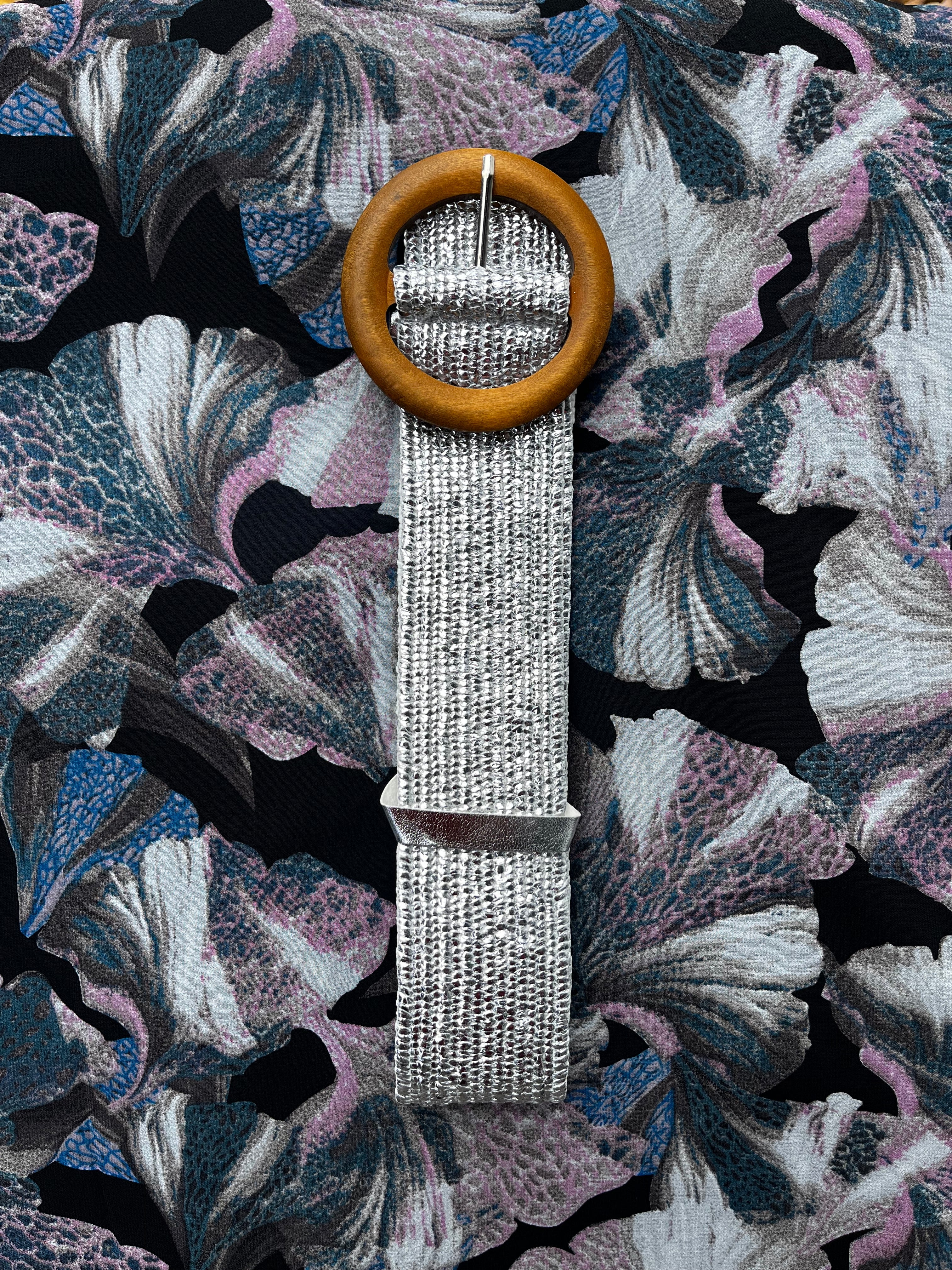 Evie Stretch Belt Silver Belts Evie Clare