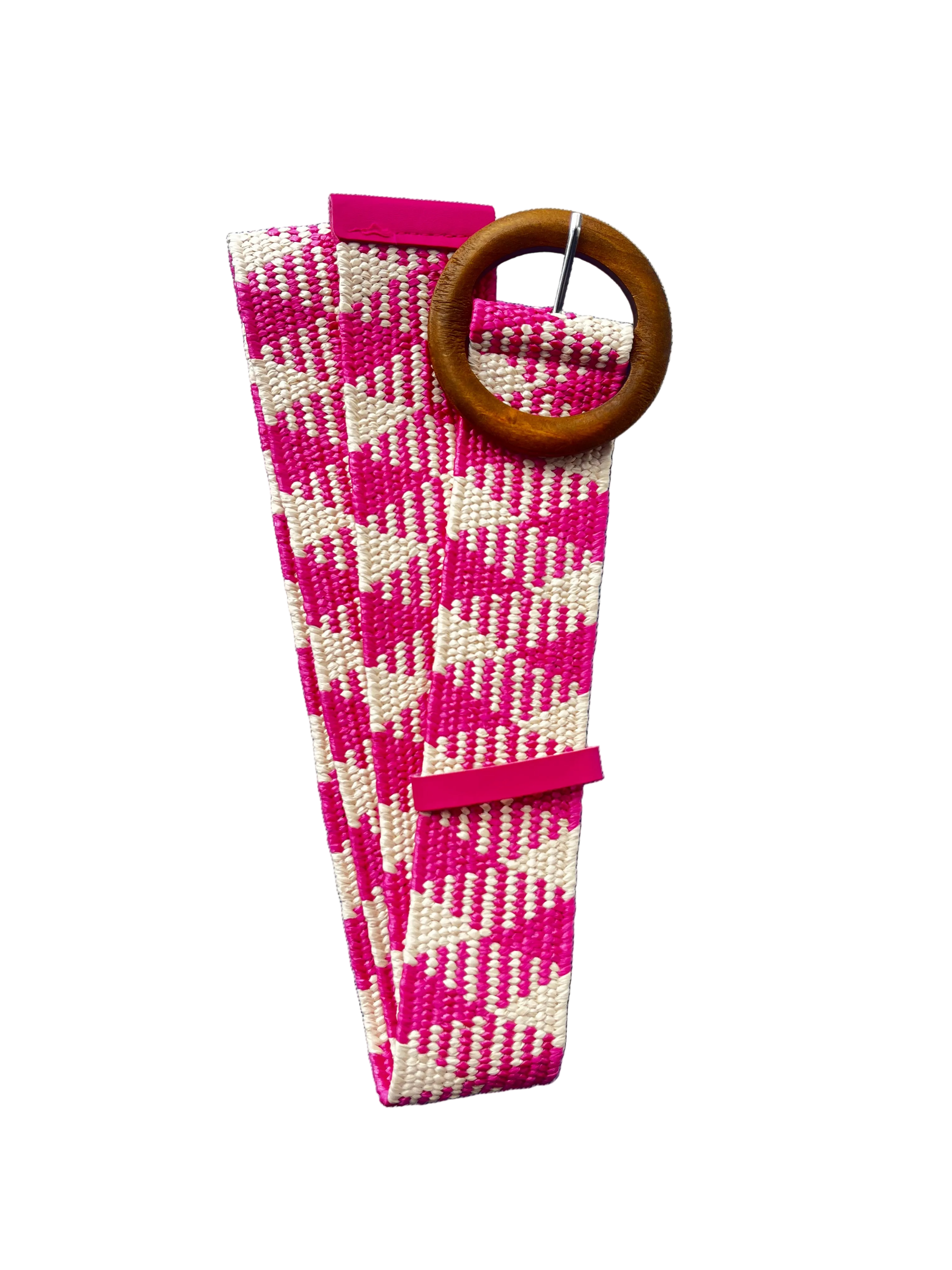 Evie Stretch Belt Striped Pink Belts Evie Clare