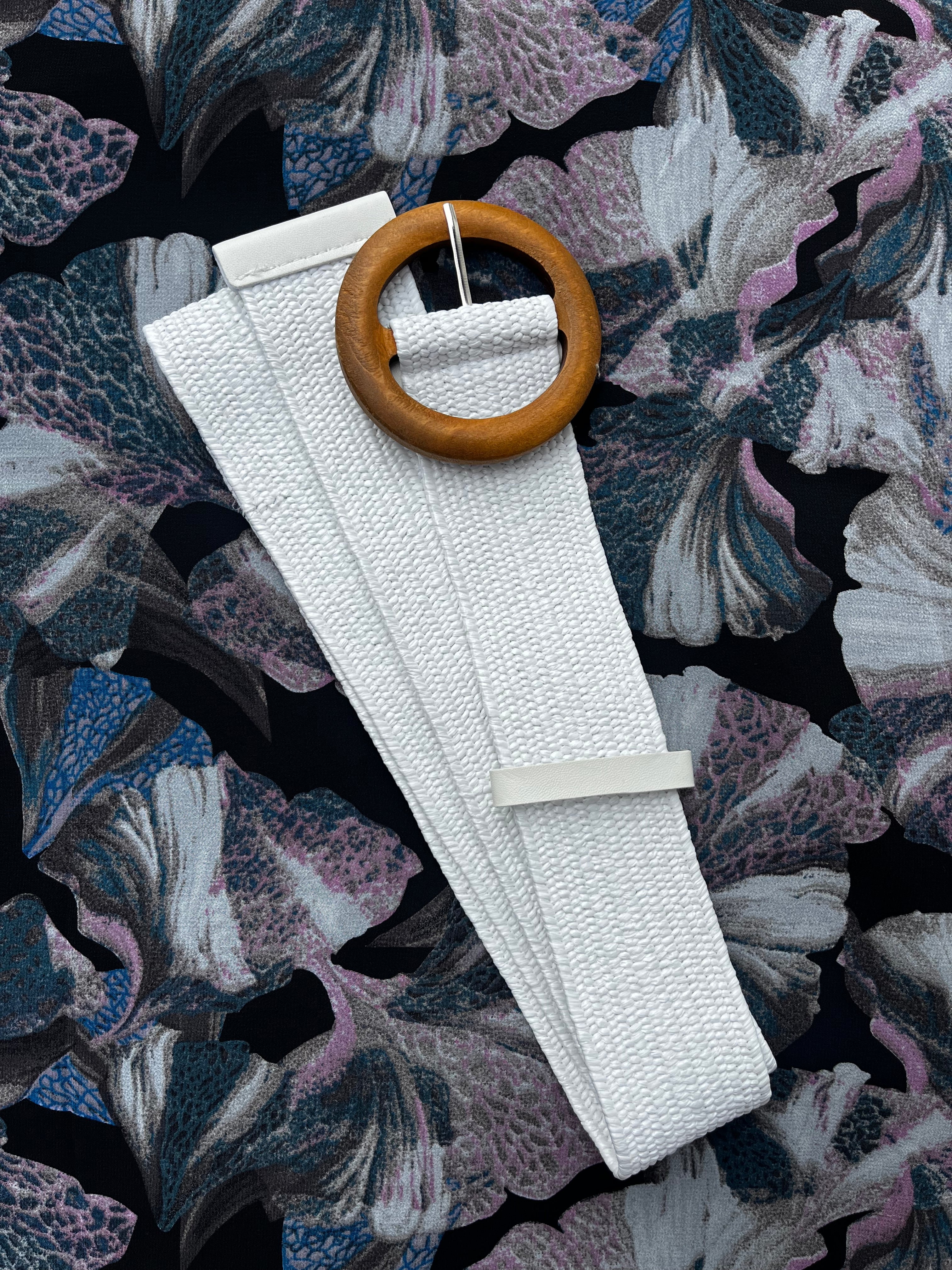 Evie Stretch Belt White Belts Evie Clare