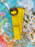 Evie Stretch Belt Yellow Belts Evie Clare