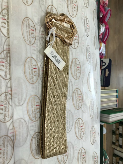 Evie Stretch Belt Buckle Gold Belts Evie Clare