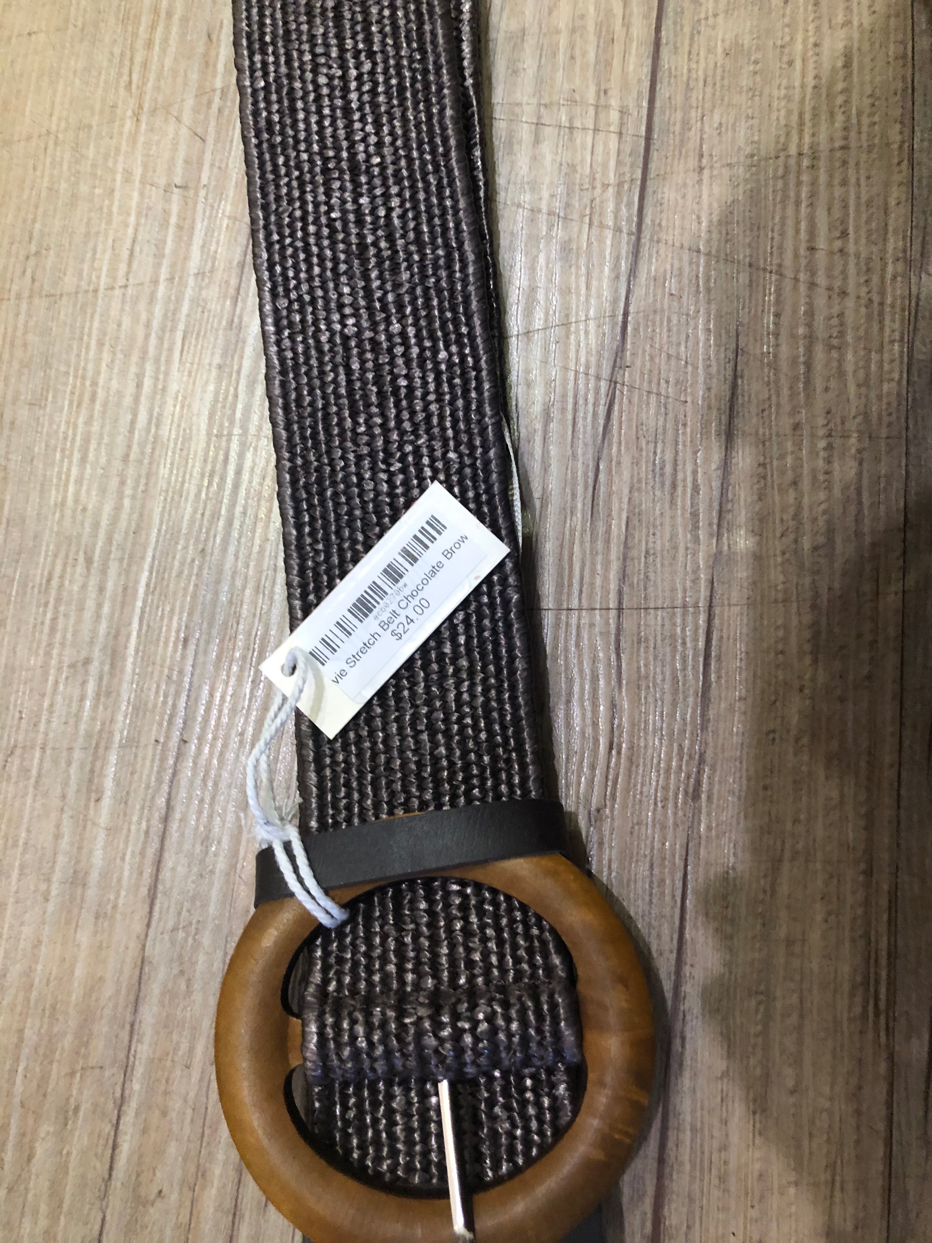 Evie Stretch Belt Chocolate Brown Belts Evie Clare