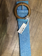 Evie Stretch Belt Light Blue Belts Evie Clare