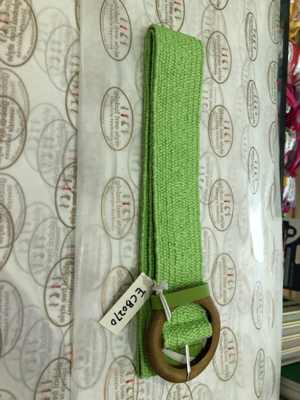 Evie Stretch Belt Lime Belts Evie Clare