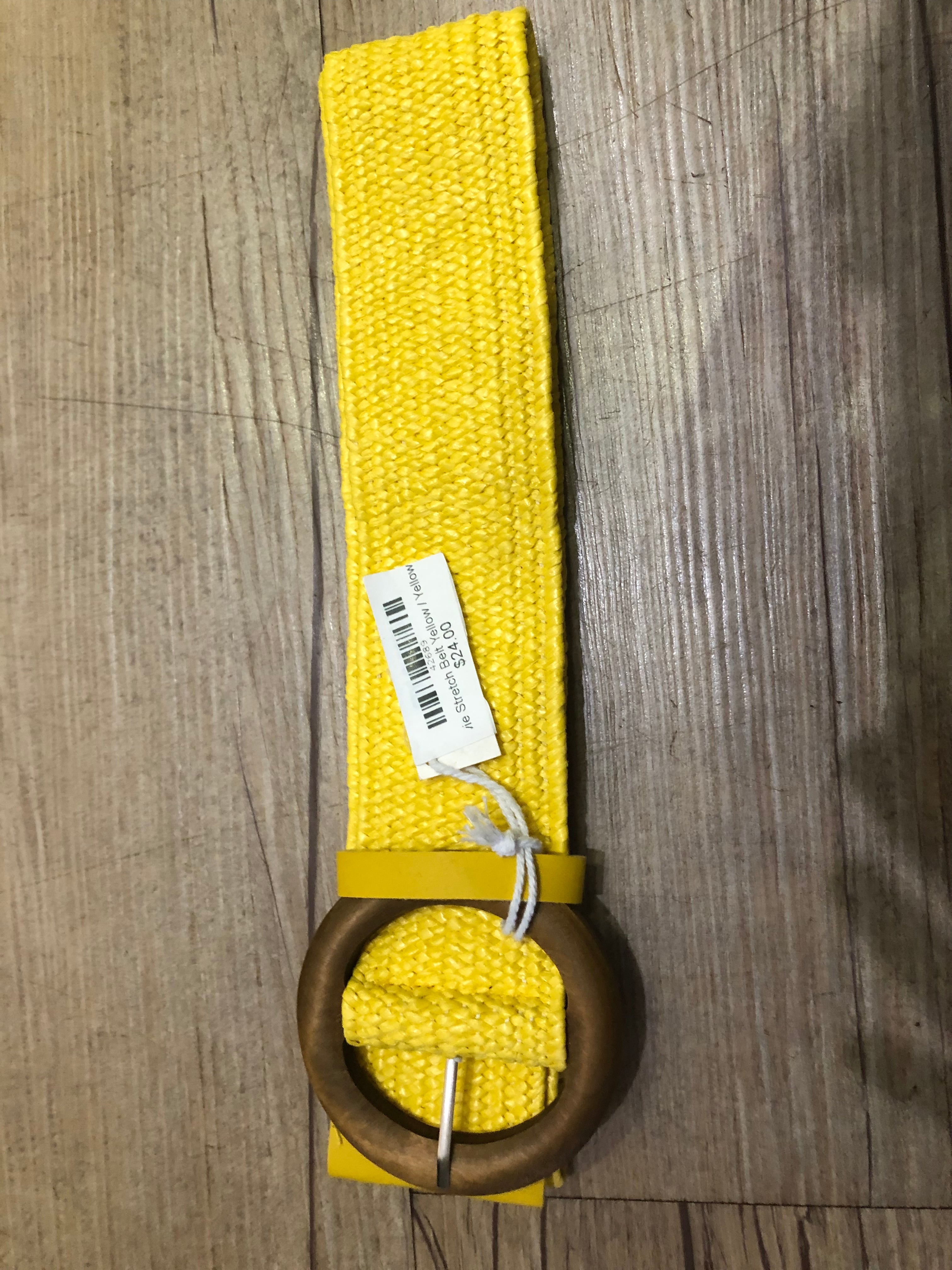 Evie Stretch Belt Yellow Belts Evie Clare Yellow