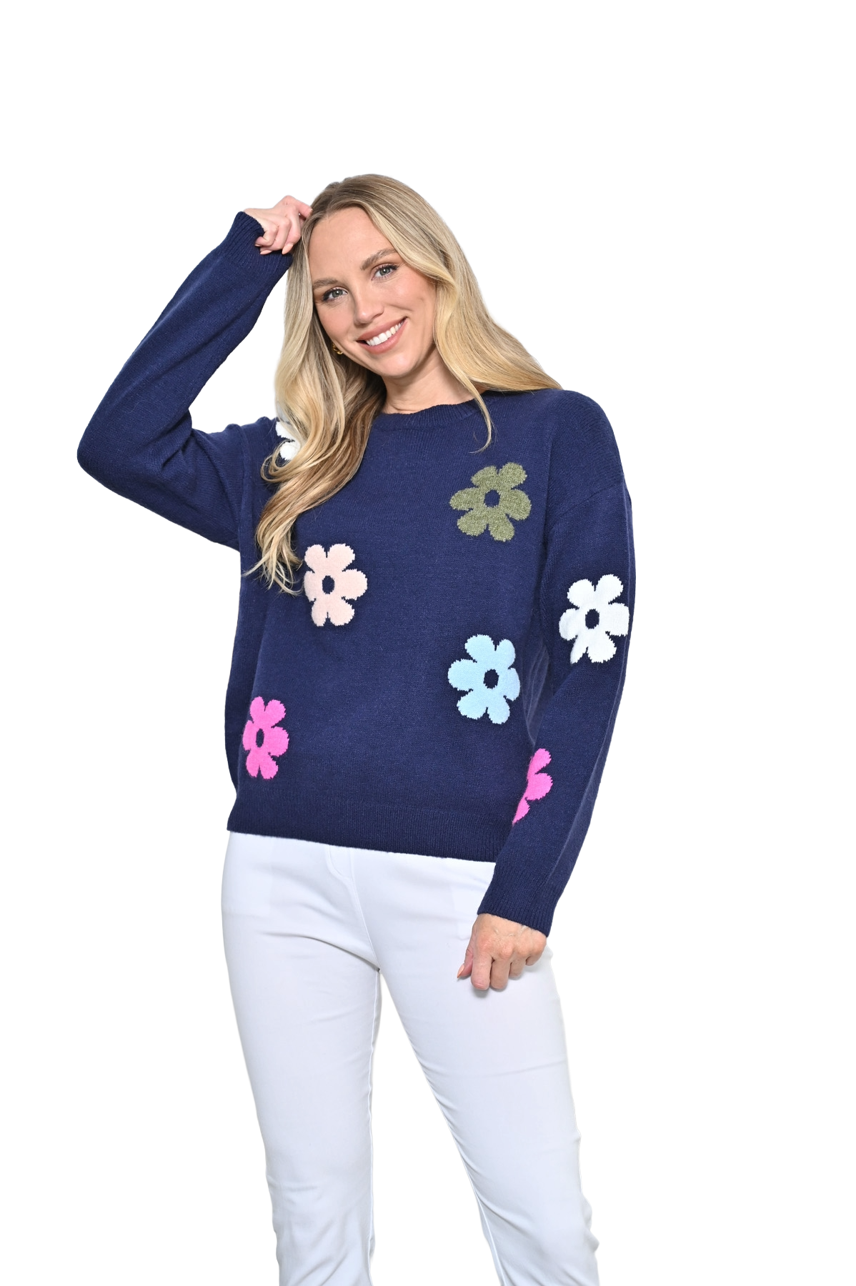 Flower Jumper Navy Jackets New u Collection SM(6-10)