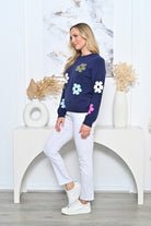Flower Jumper Navy Jackets New u Collection