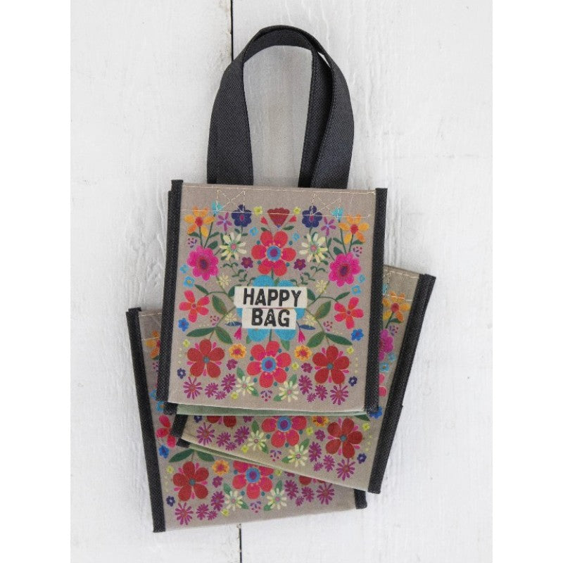 Happy Bag Small Teal Folk Flower Bags and Purses Natural Life   