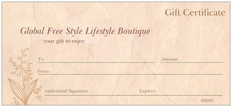 Global Free Style Gift Card Gifts and Accessories Global Free Style $30.00