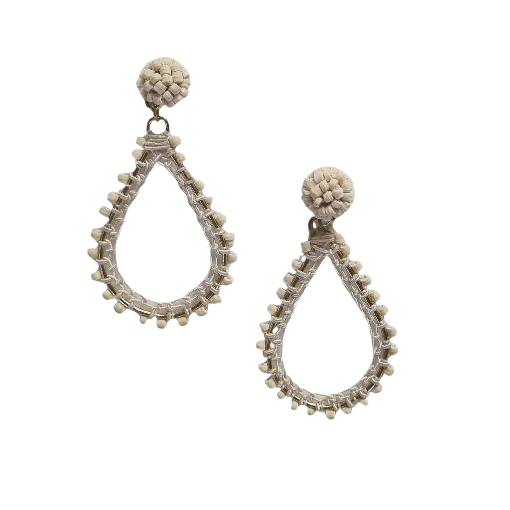 Raffia Earring Gray Earrings Zoda   