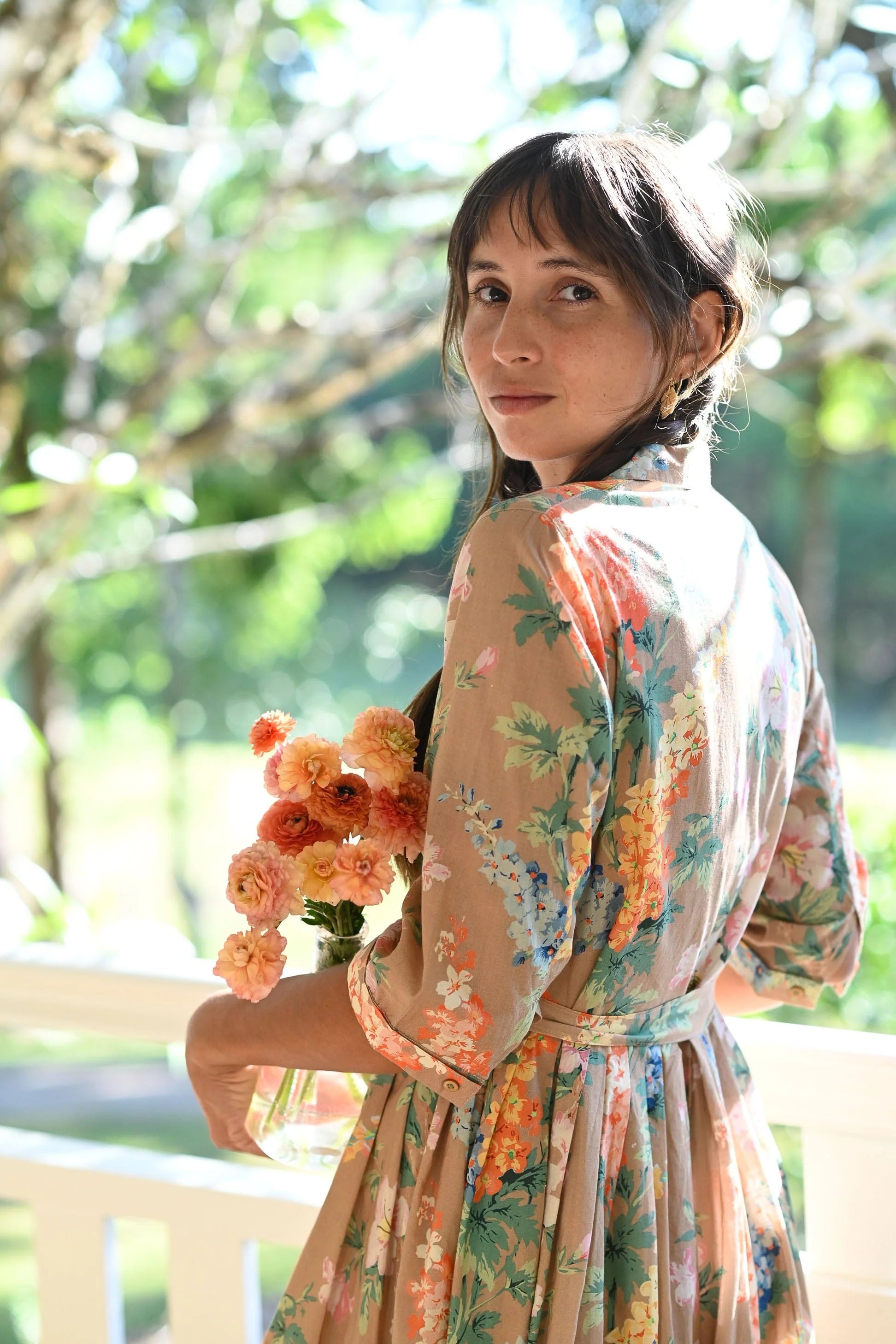 Gianna Dress in Flora Dresses Lazybones