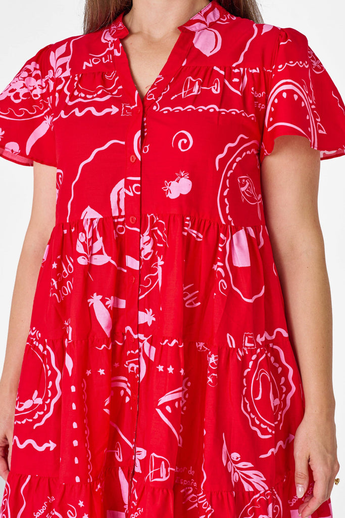 Graves Dress Red Pink Dresses Boho