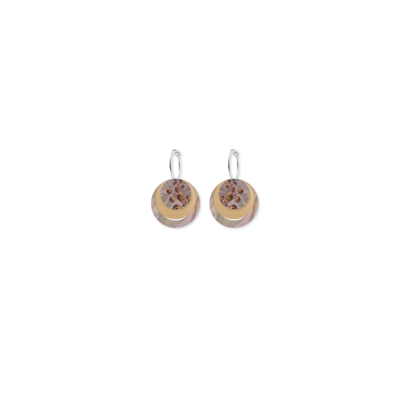 Gum Nuts Ellis Rowan Three Circle Hoop Earring Earrings Moe Moe