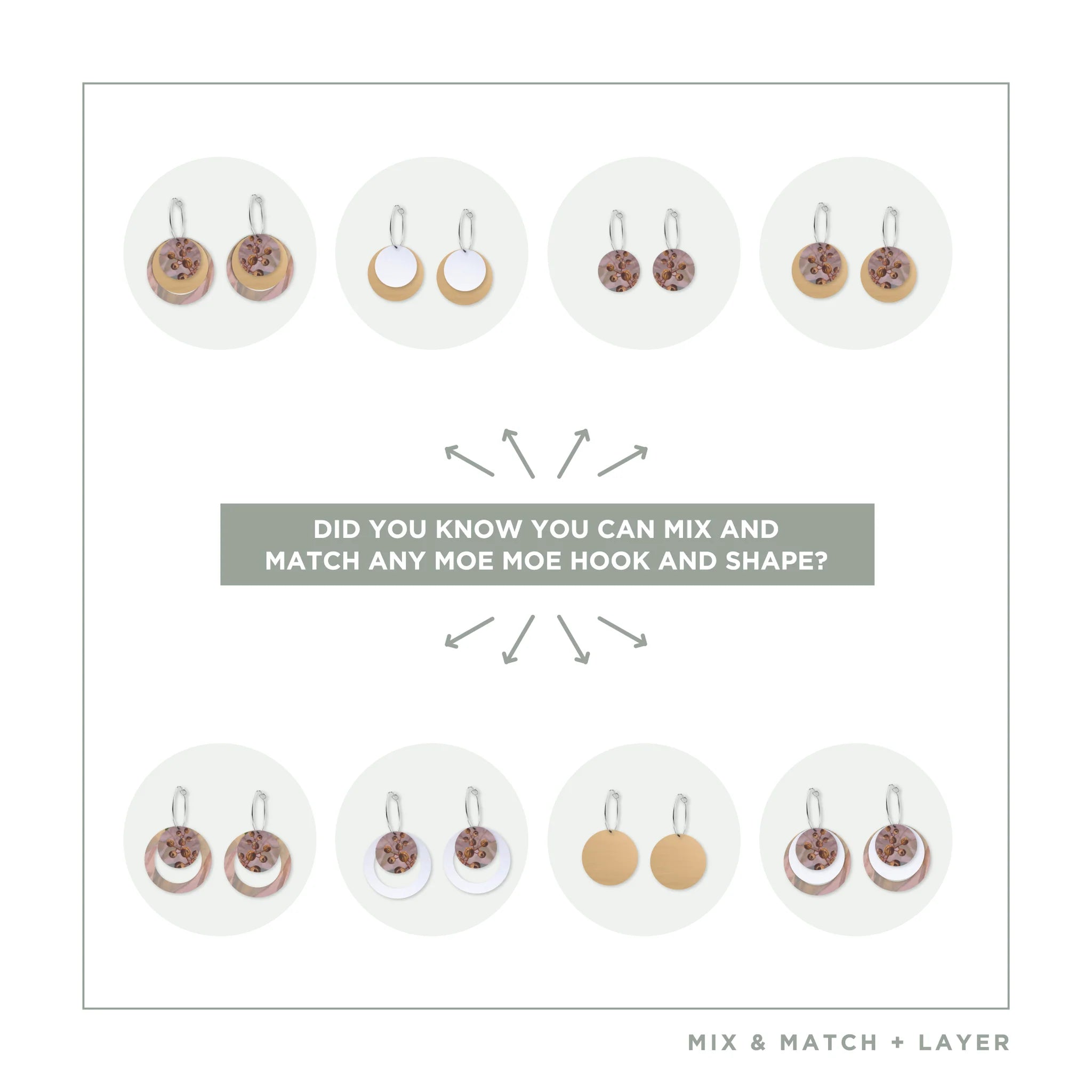 Gum Nuts Ellis Rowan Three Circle Hoop Earring Earrings Moe Moe