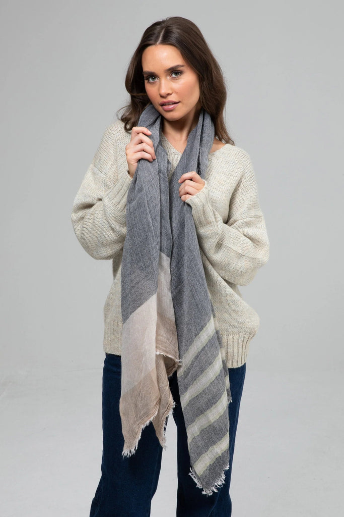 Odessa Scarf Charcoal Scarves and Sarongs Holiday Trading