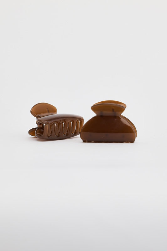 Salas Set 2 Hair Claw Caramel Hair Holiday Trading