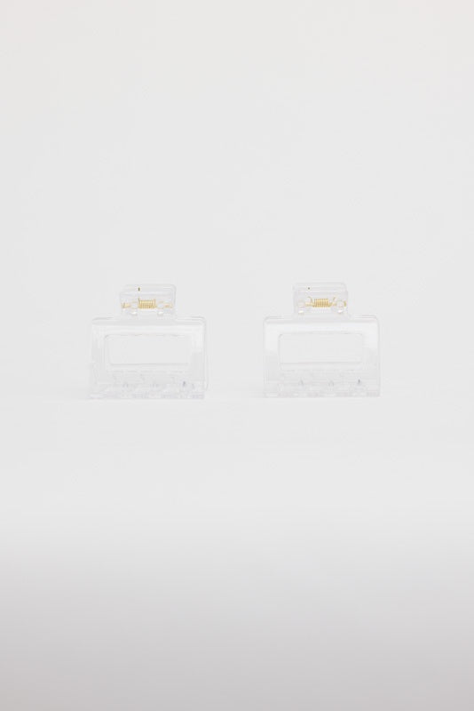 Tully Set 2 Hair Claw Clear Hair Holiday Trading