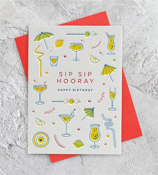 Greeting Card - Sip Sip Hooray - Global Free Style