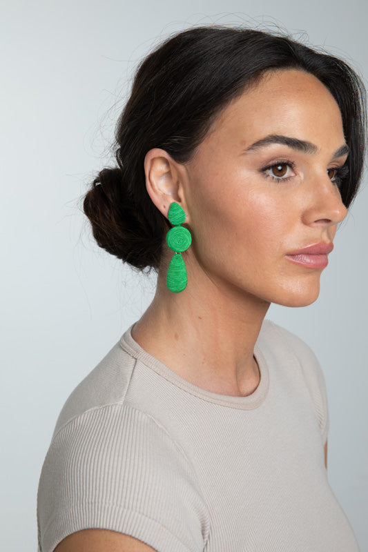 Cardiff Earrings Green Earrings Holiday Trading   