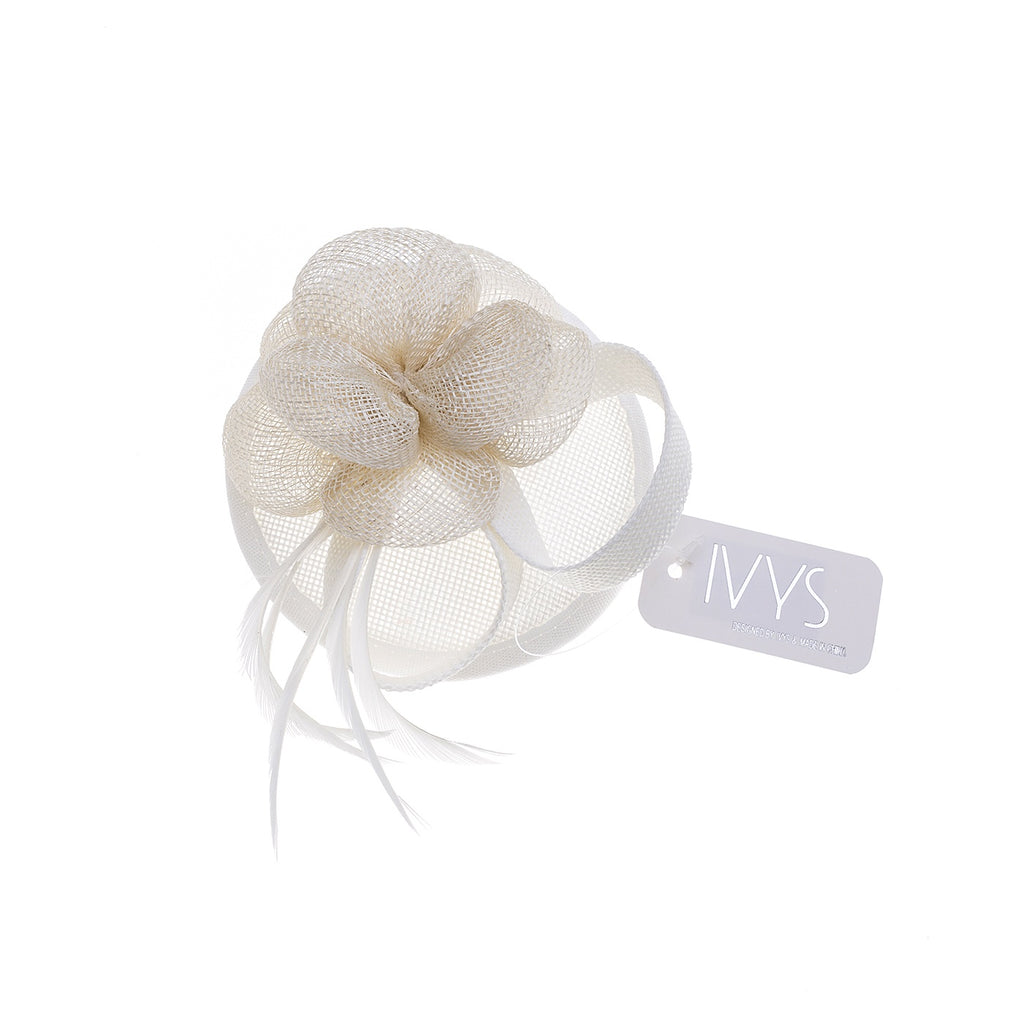 Hair Clip and Brooch Flower White Hats & Millinery Ivys   