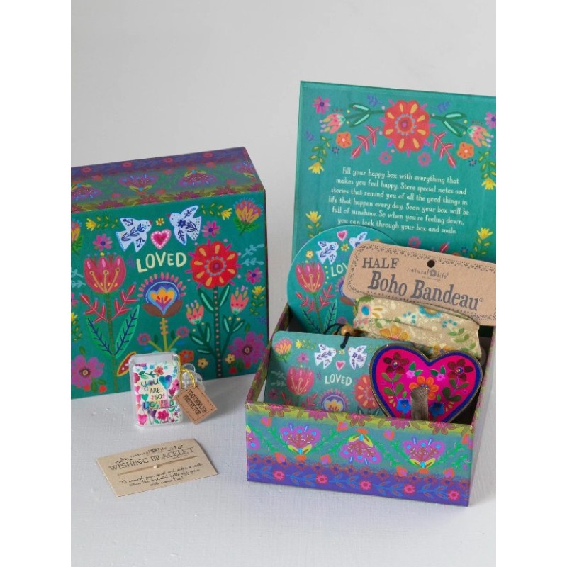 Happy Box Teal Loved Gifts and Accessories Natural Life