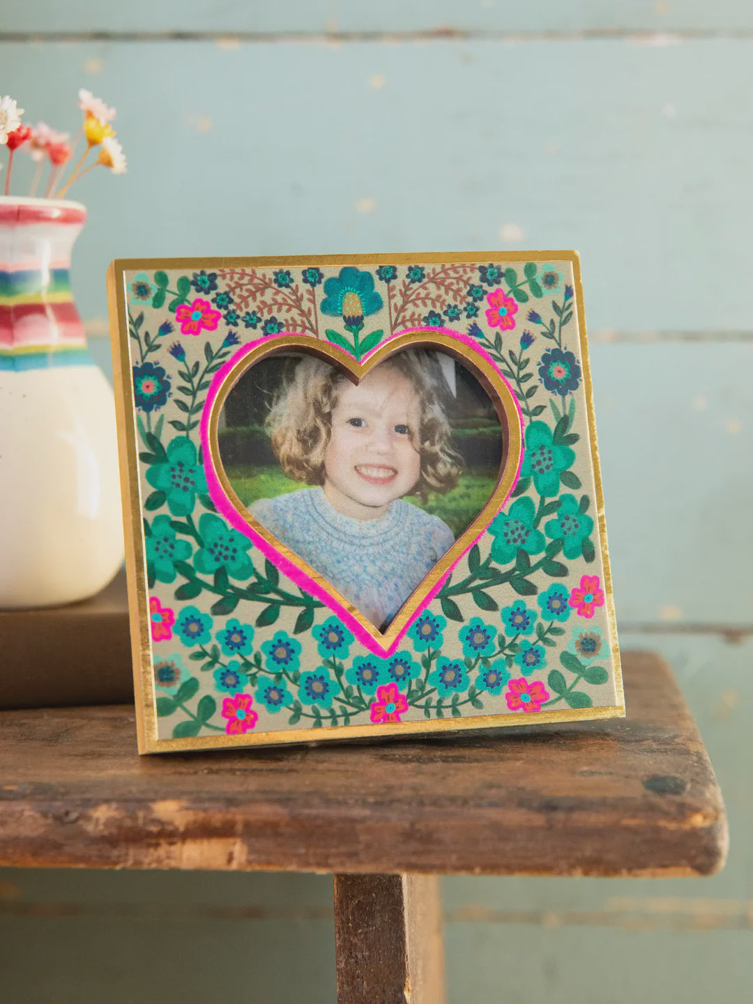 Heart Frame Mini Dusty Blue Gifts and Accessories Natural Life