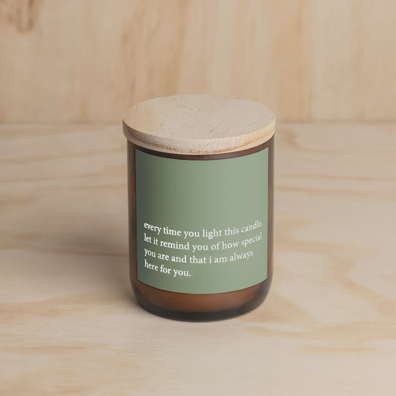 Heartfelt Quote Candle - always here for you Gifts and Accessories Commonfolk