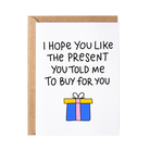 I Hope You Like The Present Cards and Wrap Friends of Henry Paper Co