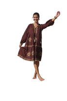 Molly Dress Bronte Embroidery Chocolate Dresses Naudic XS