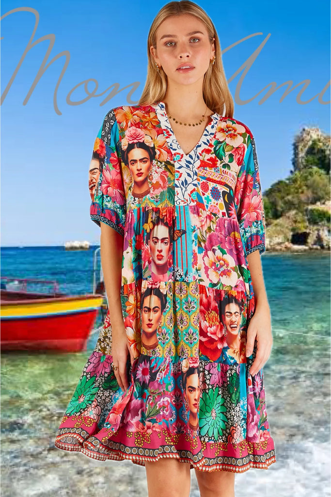 Frida Tiered Dress Multi Dresses Lula Life