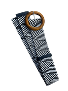 Evie Stretch Belt Black Zig Zag Belts Evie Clare