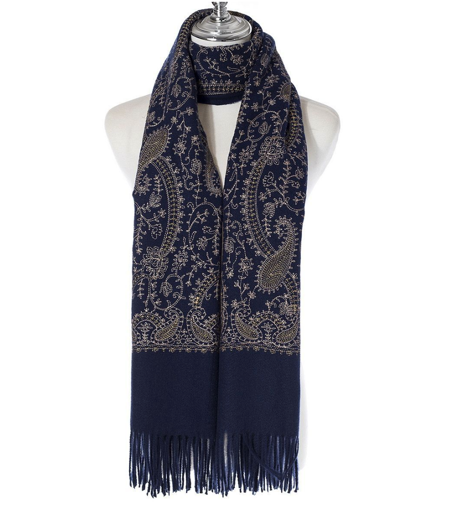 Scarf SC2319-4 Navy Scarves and Sarongs Ivys