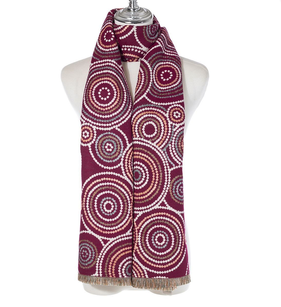 Scarf SC2425-1 Wine Scarves and Sarongs Ivys