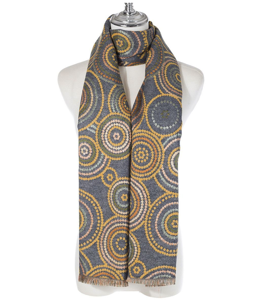 Scarf SC2425-6 Yellow Scarves and Sarongs Ivys
