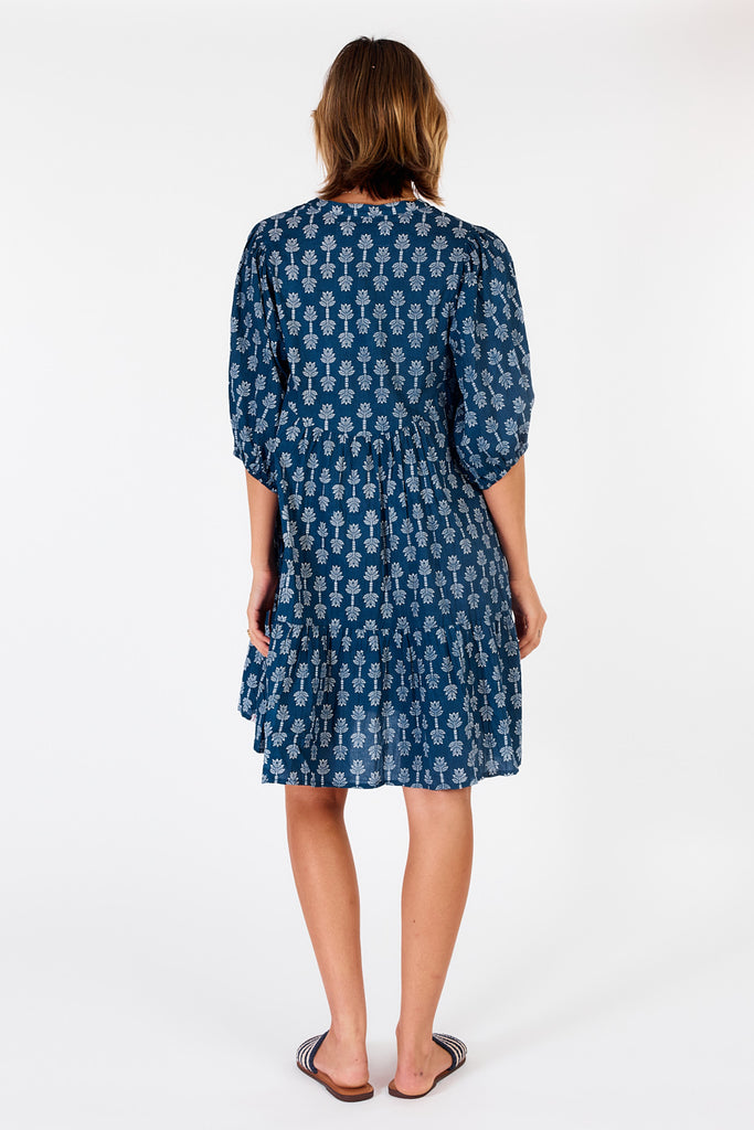 Calgary Dress Navy Dresses Ibisa   