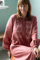 Ivy Linen Dress Rosewood Dresses Lazybones