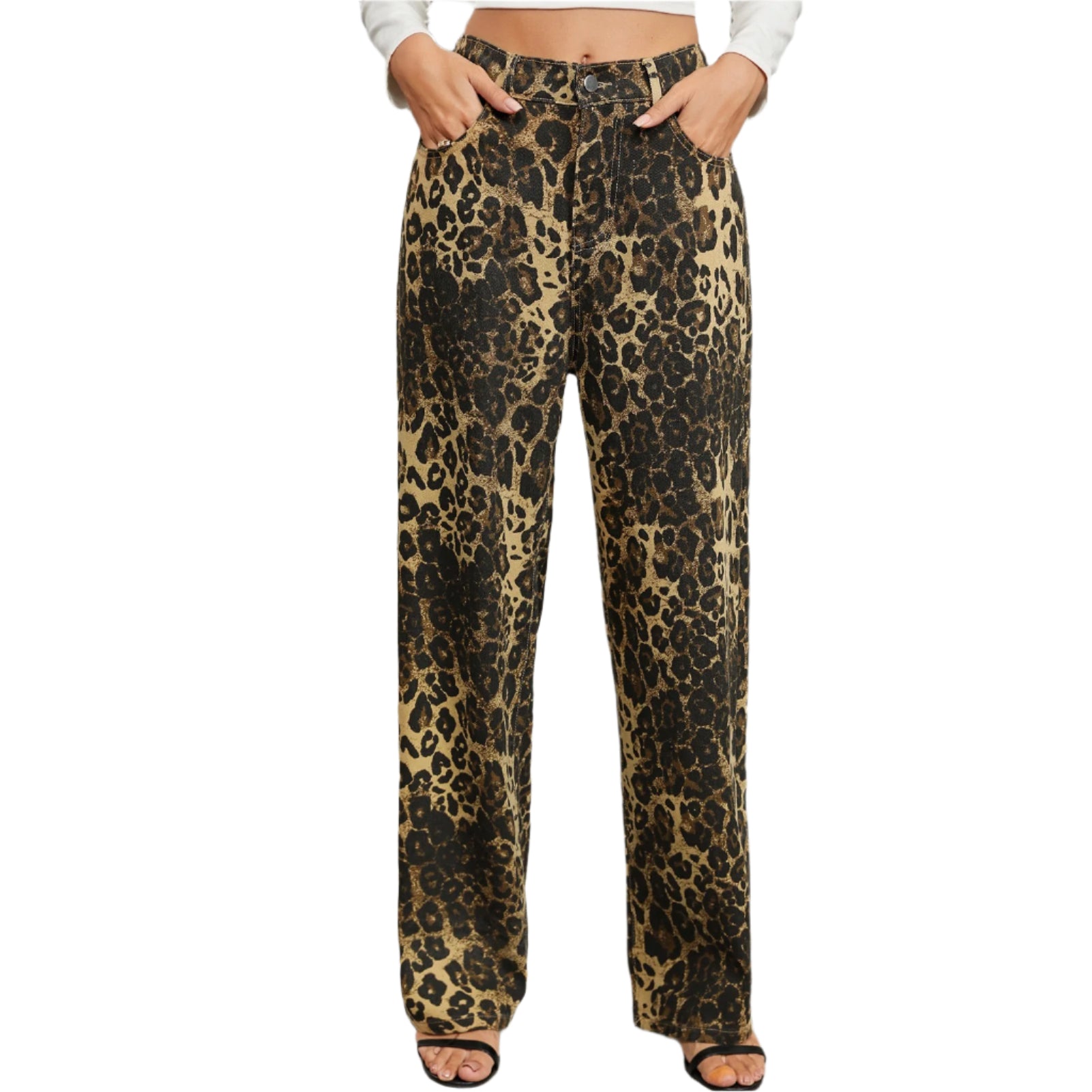 Innisfai Leopard Jeans Bottoms Mutig S(8-10)