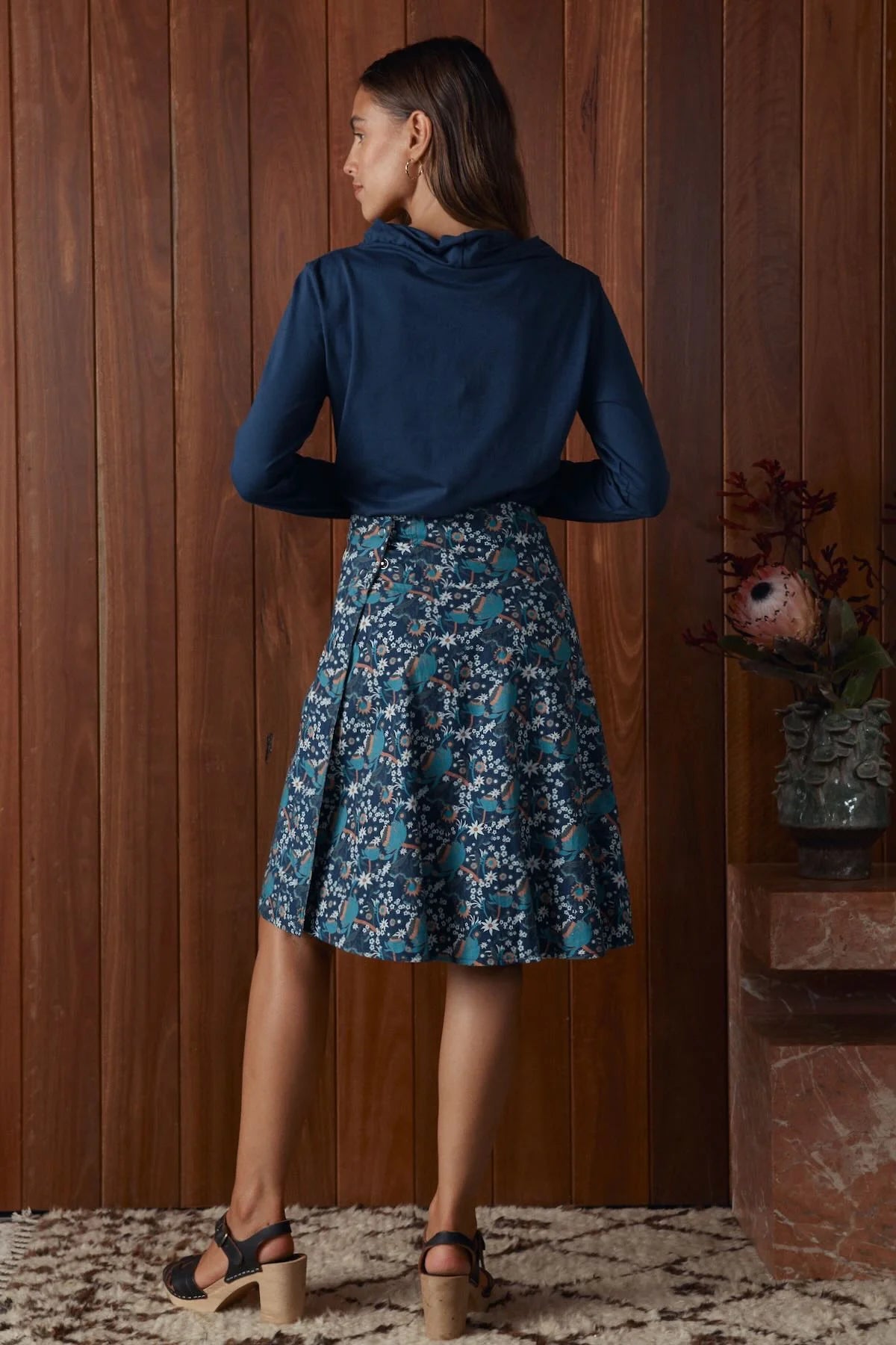 Jaya Reversible Skirt - Waratah & Flora Skirts MahaShe